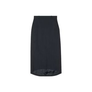 Balenciaga Zandloper Pinstripe Wollen Rok , Black , Dames , Maat: S