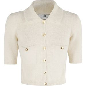 Elisabetta Franchi, Dames, Truien, Wit, Maat: M