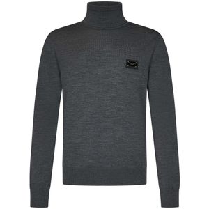 Dolce & Gabbana, Heren, Truien, Grijs, Maat: S Wol,