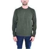 MC2 Saint Barth - Regent Crewneck - Trui - Groen - Merinowol en Cashmere