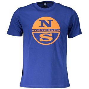 North Sails - Logo Short Sleeve Tee - T-shirt - Blauw - Katoen