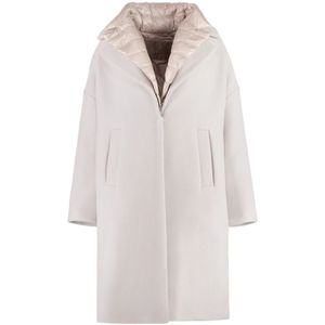 Herno, Dames, Mantels, Grijs, Maat: 3XL Wol,