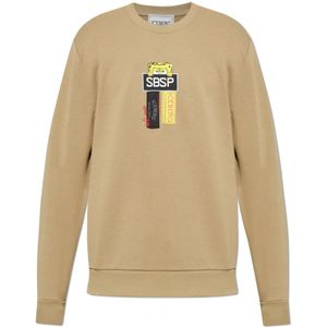 Iceberg, Heren, Sweatshirts & Hoodies, Beige, Maat: XL Katoen,