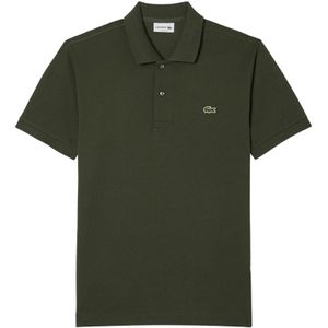 Lacoste - Polo Shirt - Donkergroen - Piqué Stof - Slim Fit