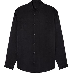 Giorgio Armani, Heren, Overhemden, Zwart, Maat: XL