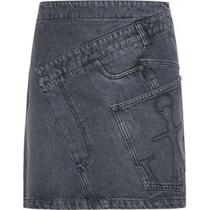 JW Anderson, Dames, Rokken, Grijs, Maat: XS Denim,
