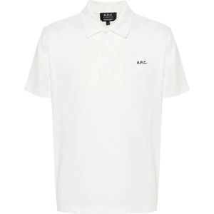 A.p.c., Heren, Tops, Wit, Maat: S Katoen,