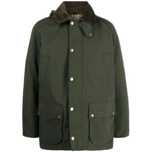 Barbour, Heren, Mantels, Groen, Maat: L Corduroy,