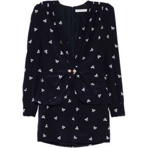 Alessandra Rich, Dames, Jurken, Blauw, Maat: XS