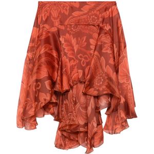 Etro, Dames, Rokken, Oranje, Maat: S