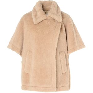 Max Mara, Dames, Jassen, Beige, Maat: ONE Size Zijde,