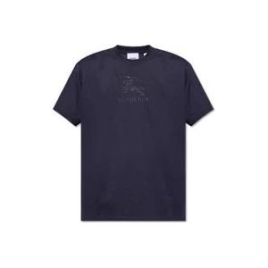 Burberry Tempah T-shirt met logo , Blue , Heren , Maat: L