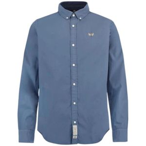 La Martina, Heren, Overhemden, Blauw, Maat: M Katoen,