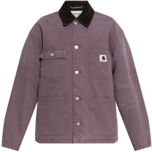 Carhartt Wip, Dames, Jassen, Paars, Maat: L Leer,