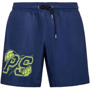 Plein Sport, Heren, Badkleding, Blauw, Maat: S Poliester,