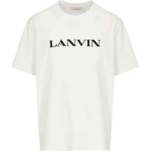 Lanvin, Heren, Tops, Wit, Maat: S Katoen,