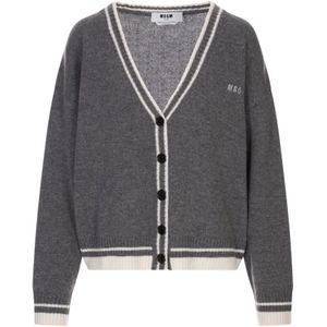 Msgm, Dames, Truien, Grijs, Maat: M