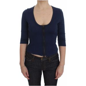 Exte, Dames, Tops, Blauw, Maat: XS Katoen,