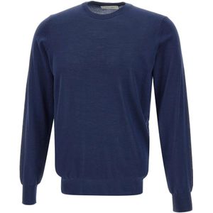 Filippo De Laurentiis, Heren, Truien, Blauw, Maat: S Wol,