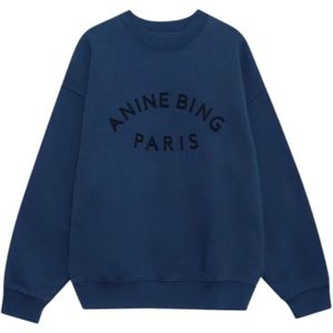 Anine Bing, Dames, Sweatshirts & Hoodies, Blauw, Maat: XS Katoen,