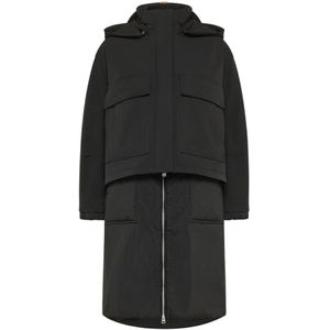 Dekker, Dames, Mantels, Zwart, Maat: S Nylon,