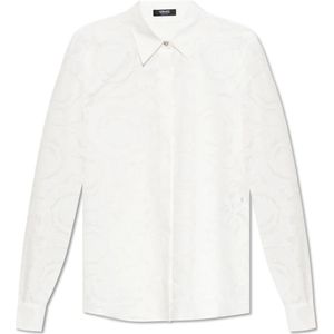 Versace, Dames, Blouses & Shirts, Wit, Maat: S