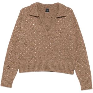 Pinko, Dames, Truien, Bruin, Maat: L Wol,