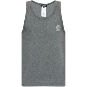 Versace - Top uit de Ondergoedcollectie - Grijs - Heren - Katoen