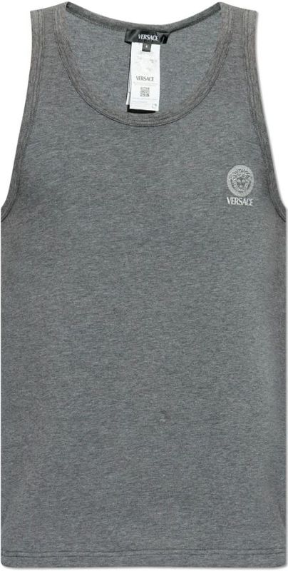 Versace - Top uit de Ondergoedcollectie - Grijs - Heren - Katoen