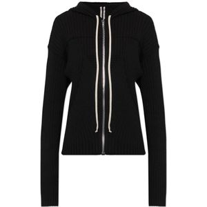 Rick Owens, Heren, Sweatshirts & Hoodies, Zwart, Maat: M Katoen,