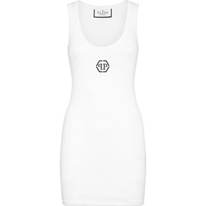 Philipp Plein, Dames, Jurken, Wit, Maat: XS Katoen,