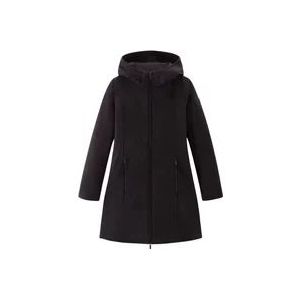 Woolrich Functionele en vrouwelijke zwarte parka , Black , Dames , Maat: L