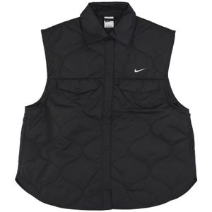 Nike, Dames, Jassen, Zwart, Maat: M Poliester,