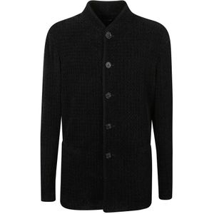 Giorgio Armani, Heren, Jassen, Zwart, Maat: XL Jersey,