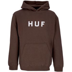 Huf, Heren, Sweatshirts & Hoodies, Bruin, Maat: M Katoen,