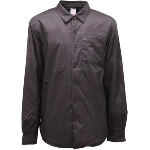 Sun68, Heren, Overhemden, Zwart, Maat: M