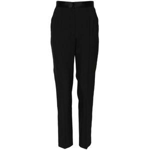 Dolce & Gabbana, Dames, Broeken, Zwart, Maat: XS Wol,