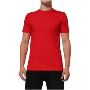 Dolce & Gabbana, Heren, Tops, Rood, Maat: S Katoen,