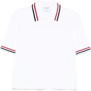 Thom Browne, Dames, Tops, Wit, Maat: XS Jersey,