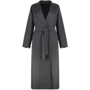 Max Mara, Dames, Mantels, Grijs, Maat: 2XS Zijde,