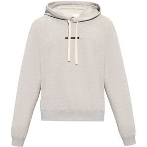 Jil Sander, Heren, Sweatshirts & Hoodies, Grijs, Maat: L Katoen,