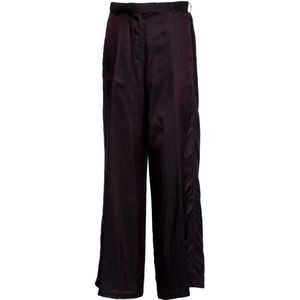 Dries Van Noten, Dames, Broeken, Rood, Maat: L Leer,