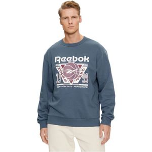 Reebok, Heren, Sweatshirts & Hoodies, Blauw, Maat: L Katoen,