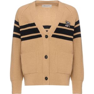 Ermanno Scervino, Dames, Truien, Bruin, Maat: XS Wol,