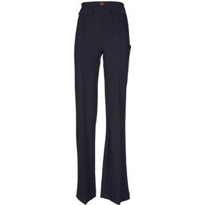 Elisabetta Franchi, Dames, Broeken, Zwart, Maat: XL