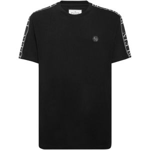 Philipp Plein, Heren, Tops, Zwart, Maat: XS Katoen,