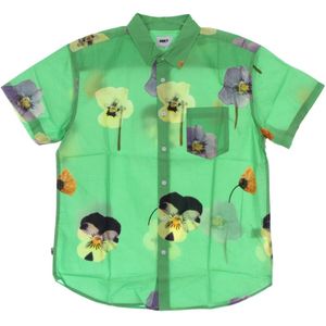 Obey, Heren, Overhemden, Groen, Maat: M Katoen,