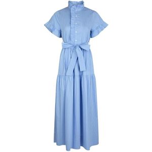 Neo Noir, Dames, Jurken, Blauw, Maat: S Katoen,