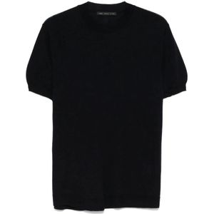 Low Brand, Heren, Tops, Blauw, Maat: S Wol,