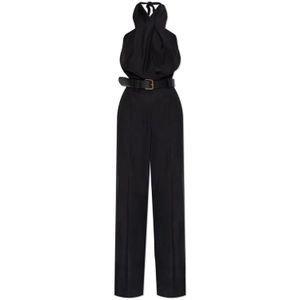 Moschino, Dames, Jumpsuits & Playsuits, Zwart, Maat: 2XS Viscose,